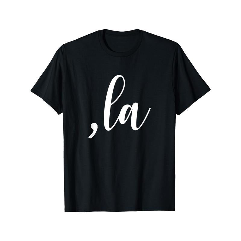 Men'S Comma La Print T-Shirt - 100% Cotton Crew Neck Tee, Medium Stretch Knit Fabric, All-Season Regular Fit, Geometric...
