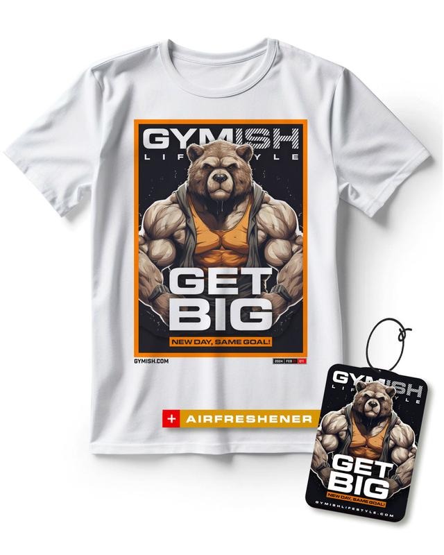 Men's Bear Figure Fitted Gym Workout Shirt with Air Freshener Gift Set Hoodie, Sweatshirt | HypeDripTees.com