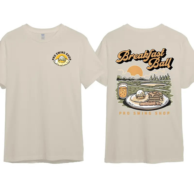 Men's Breakfast Ball T-Shirt - Classic Fit, 100% Cotton