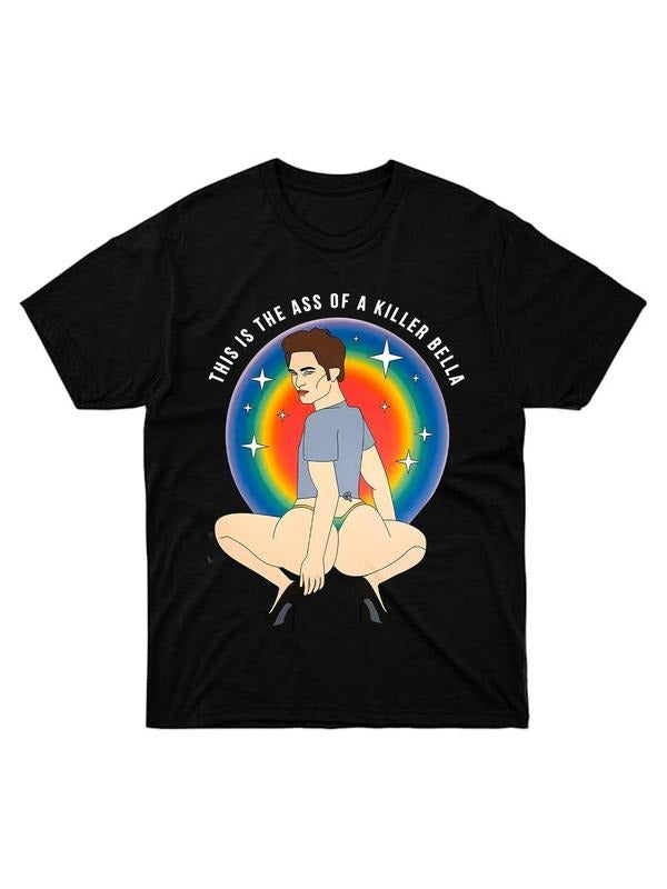 Men's Cartoon Round Neck Graphic Tee, Loose Casual Short Sleeve T-shirt for Summer, Men's Top for Daily Wear, Tropical...
