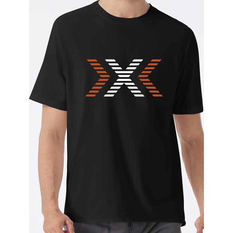 Men's Casual Letter Print T-Shirt - Short Sleeve, Round Neck, Cotton, Machine Washable