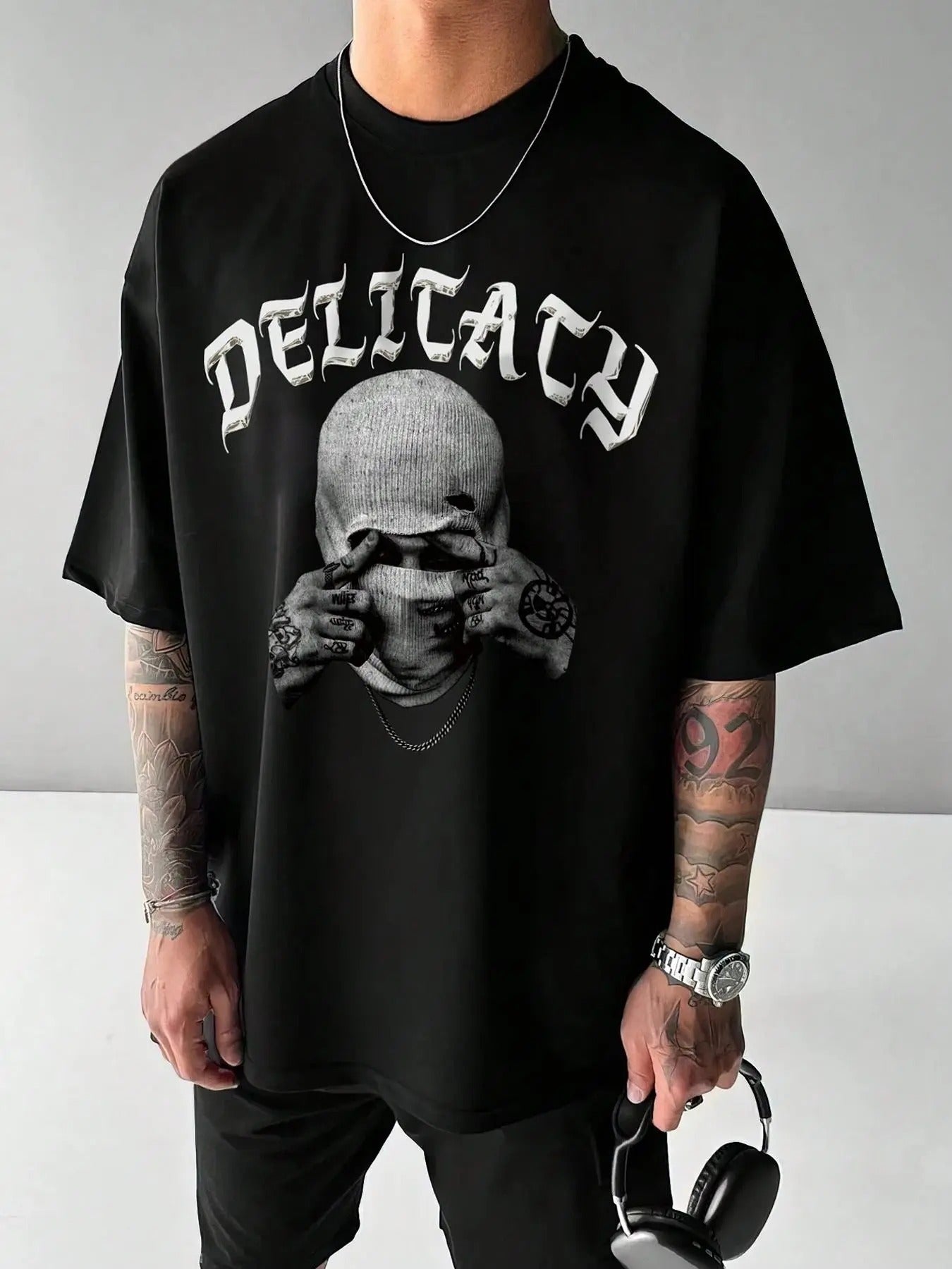 Men's Figure & Letter Print Round Neck Tee, Regular Fit Casual Short Sleeve Crew Neck T-shirt for Summer, Fashion Men's...
