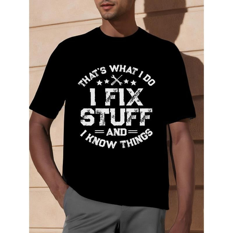 Men's Funny I fix Stuff T-Shirt Mechanic Engineer Garage Tee Shirt Made in USA Hoodie, Sweatshirt | HypeDripTees.com