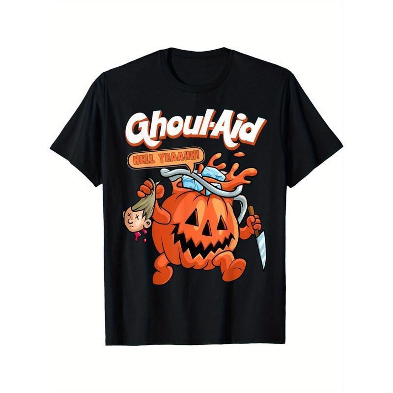 Men's Halloween Ghoul Aid Pumpkin Graphic T-Shirt Hoodie, Sweatshirt | HypeDripTees.com