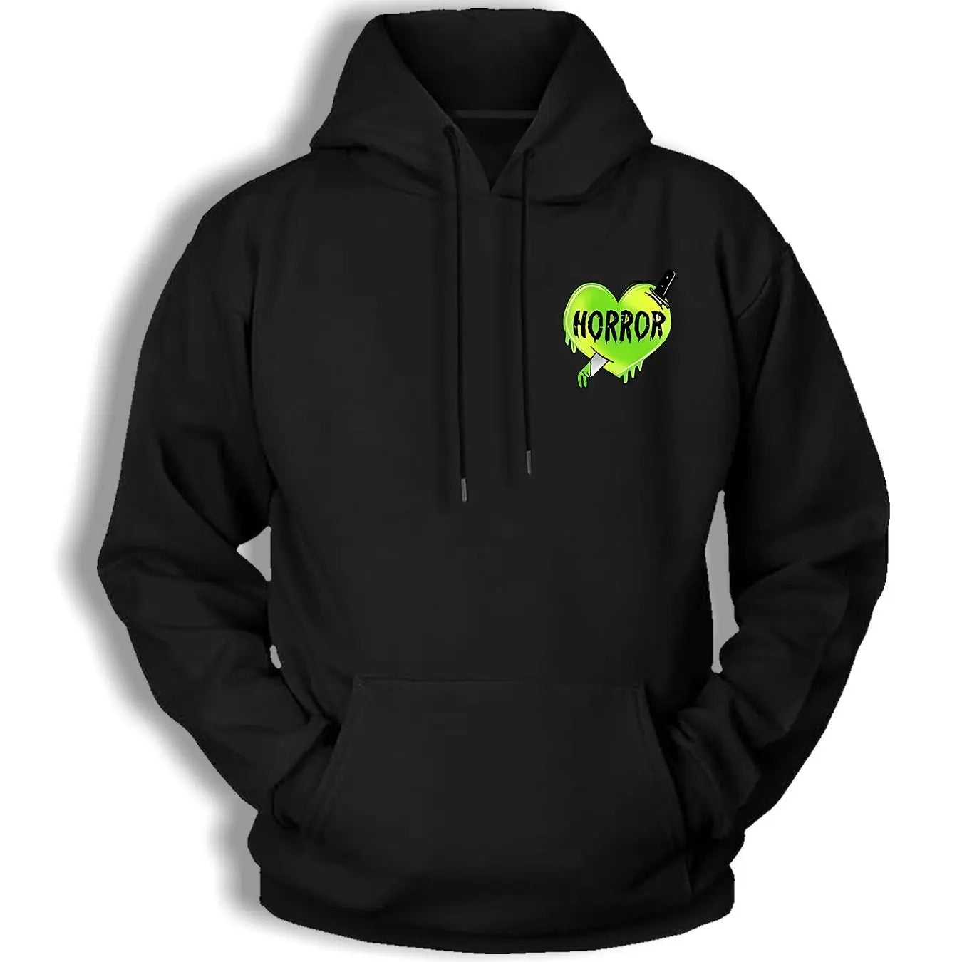 Men's Heart & Letter Print Drop Shoulder Hoodie, Fashion Casual Drawstring Pocket Hooded Sweatshirt for Daily Holiday...