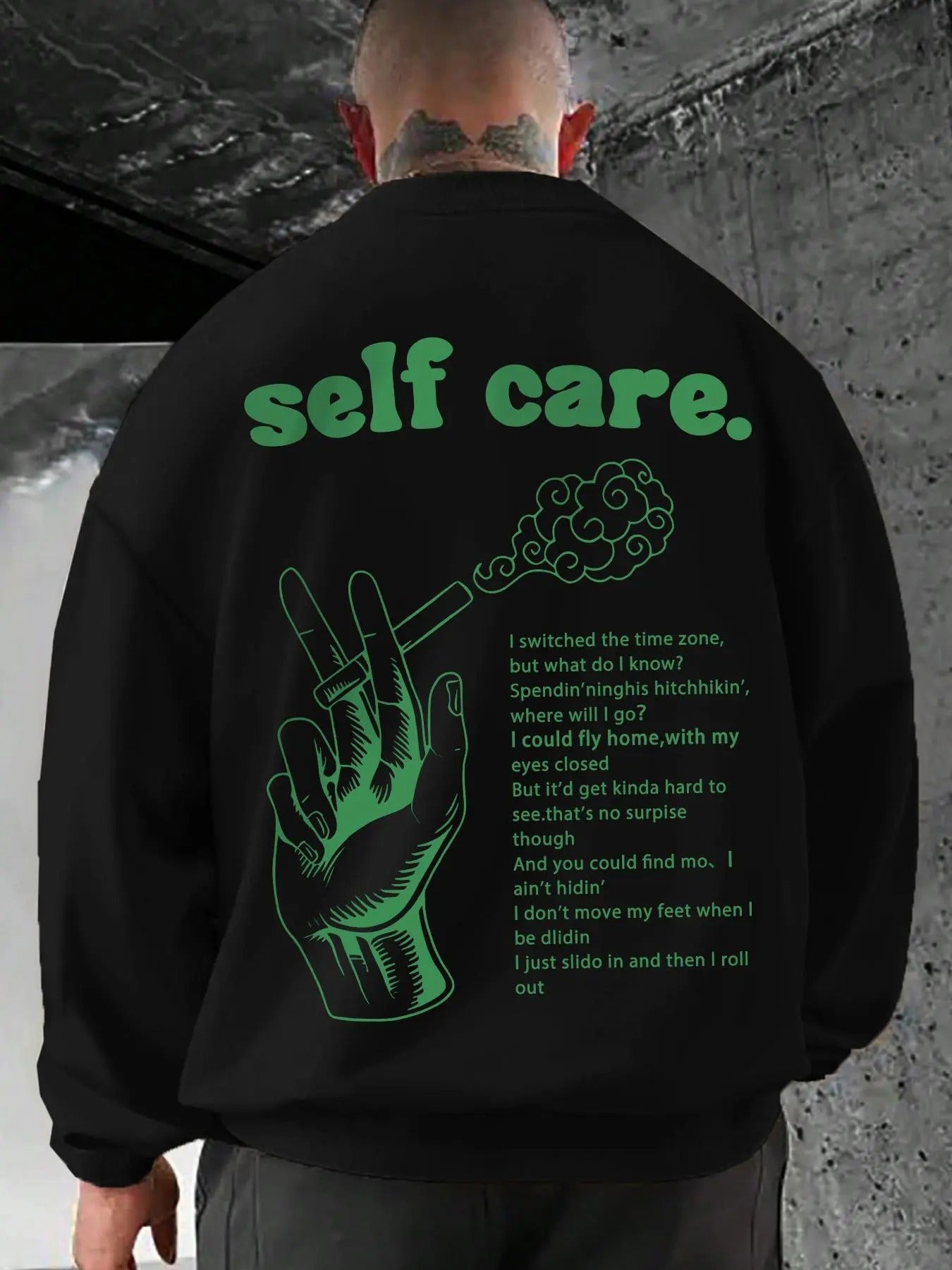 Men's Letter Graphic Print Round Neck Sweatshirt, Regular Fit Casual Fashion Drop Shoulder Long Sleeve Pullover, Men's...