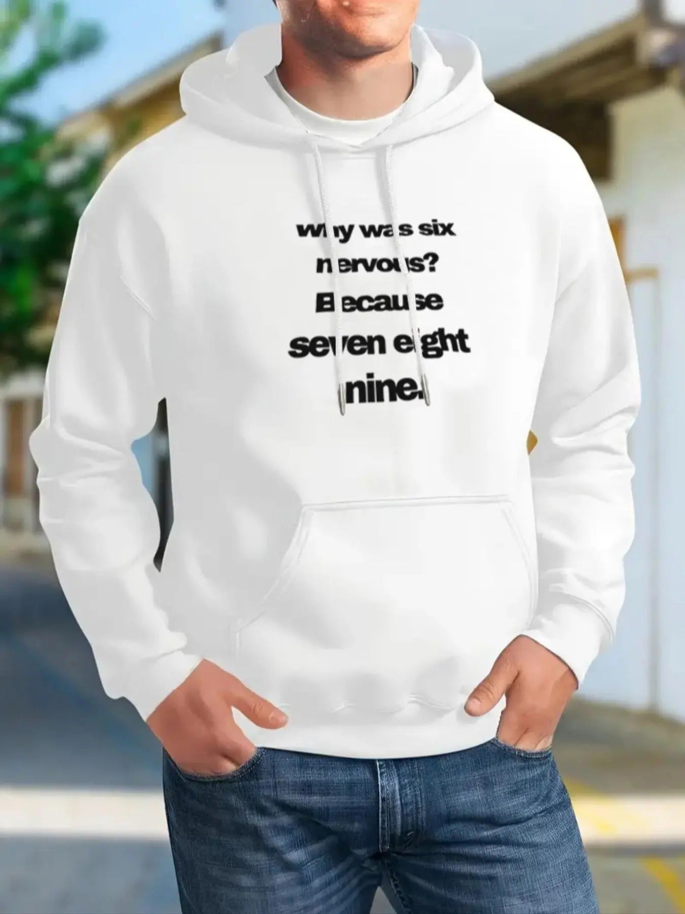 Men's Letter Print Drop Shoulder Hoodie, Fashion Casual Regular Fit Drawstring Pocket Hooded Sweatshirt for Daily Holiday...