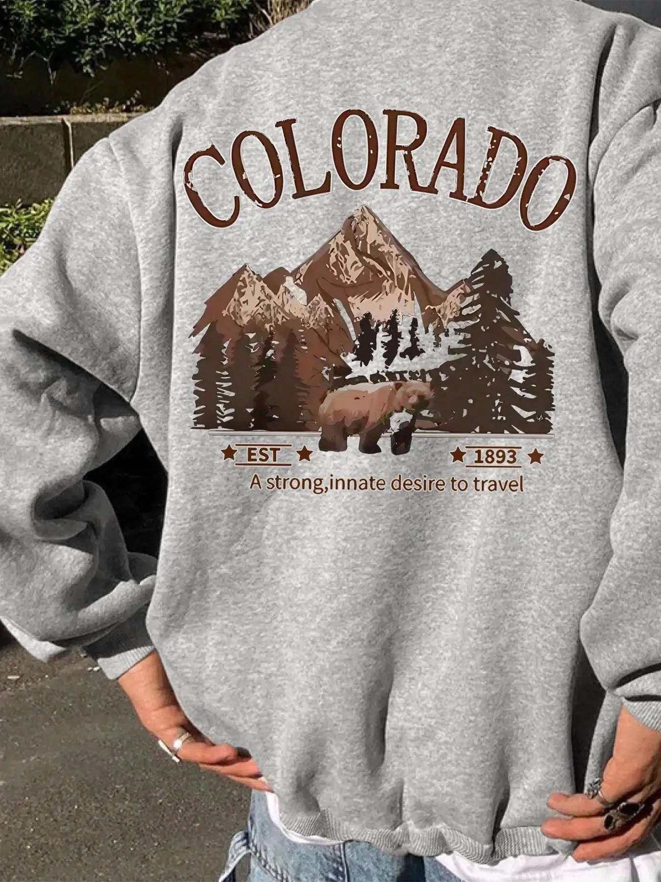 Men's Letter Print Graphic Sweatshirt, Casual Regular Fit Retro Long Sleeve Crew Neck Pullover for Spring & Fall, Fashion...