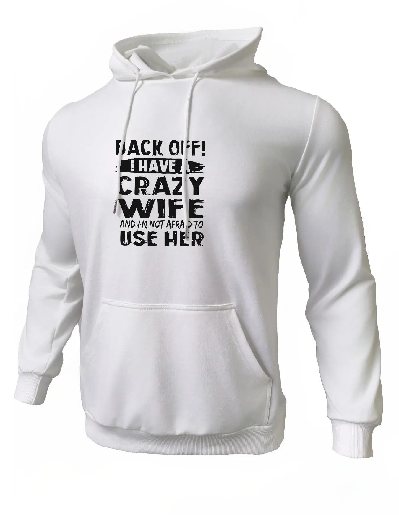 Men's Letter Print Hoodie, Casual Regular Fit Long Sleeve Hooded Sweatshirt for Daily Wear, Men's Top for All Seasons...