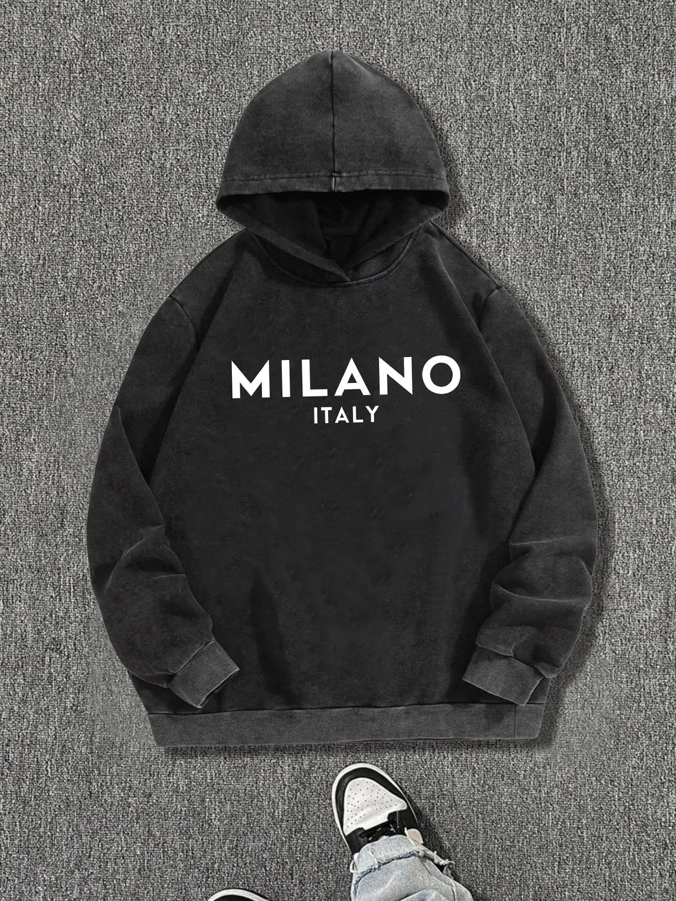Men's Letter Print Hoodie, Casual Regular Fit Long Sleeve Hooded Sweatshirt for Fall & Winter, Men's Top for Daily Wear,...
