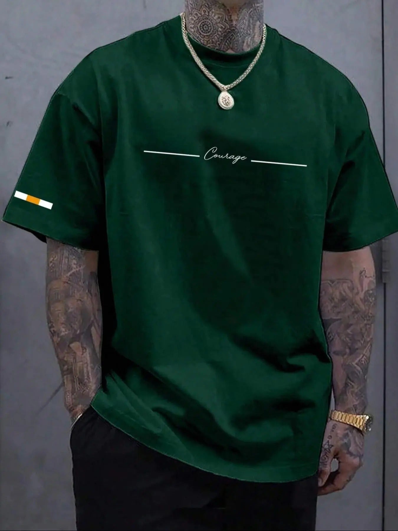 Men's Letter Print Round Neck Tee, Regular Fit Casual Comfy Short Sleeve Crew Neck T-shirt for Summer, Fashion Men's Top...