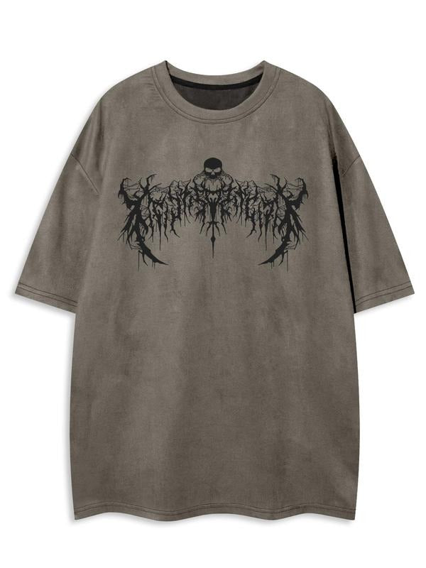 Men's Letter Print Round Neck Tee, Regular Fit Casual Short Sleeve Crew Neck T-Shirt for Summer, Fashion Men's Top for...