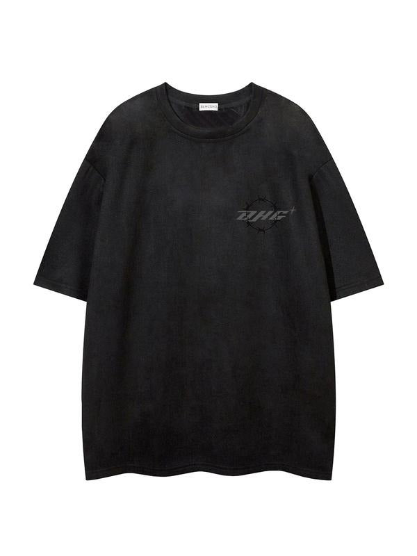 Men's Letter Print Short Sleeve Graphic Tee, Loose Casual Fashion T-shirt for Summer, Men's Top for Daily Wear Hoodie,...