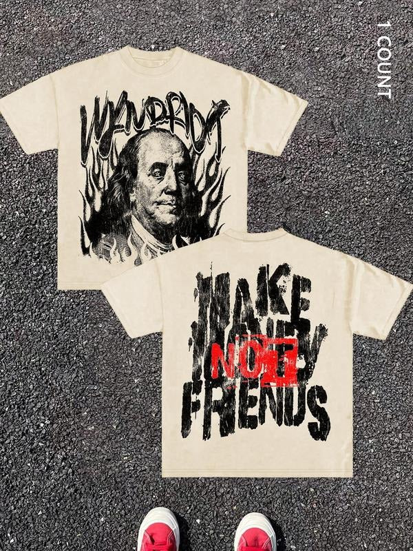 Men's Make America Not Friends Again Graphic Tee, Regular Fit Casual Comfy Short Sleeve T-shirt for Summer, Men's Top for...