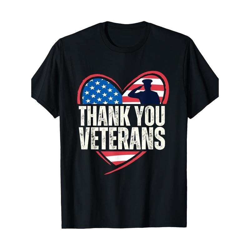 Men's Patriotic "Thank You Veterans" T-Shirt