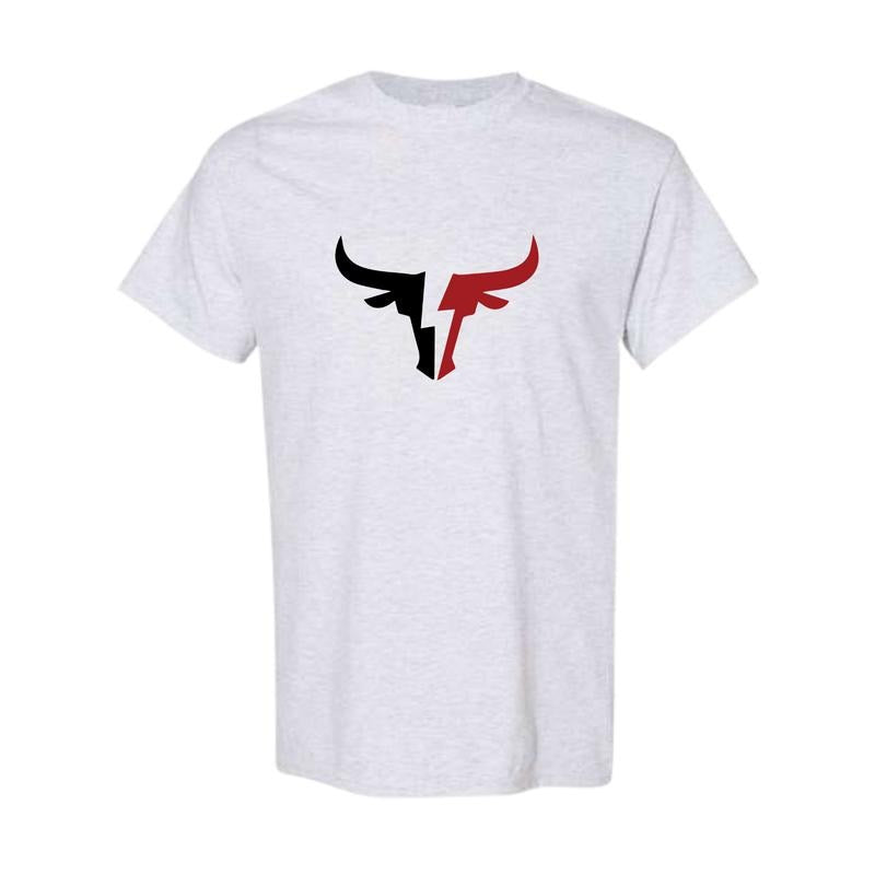Men's Regular Fit Bull Print Round Neck Tee, Graphic T-shirts, Casual Short Sleeve Crew Neck T-shirt for Daily Wear,...