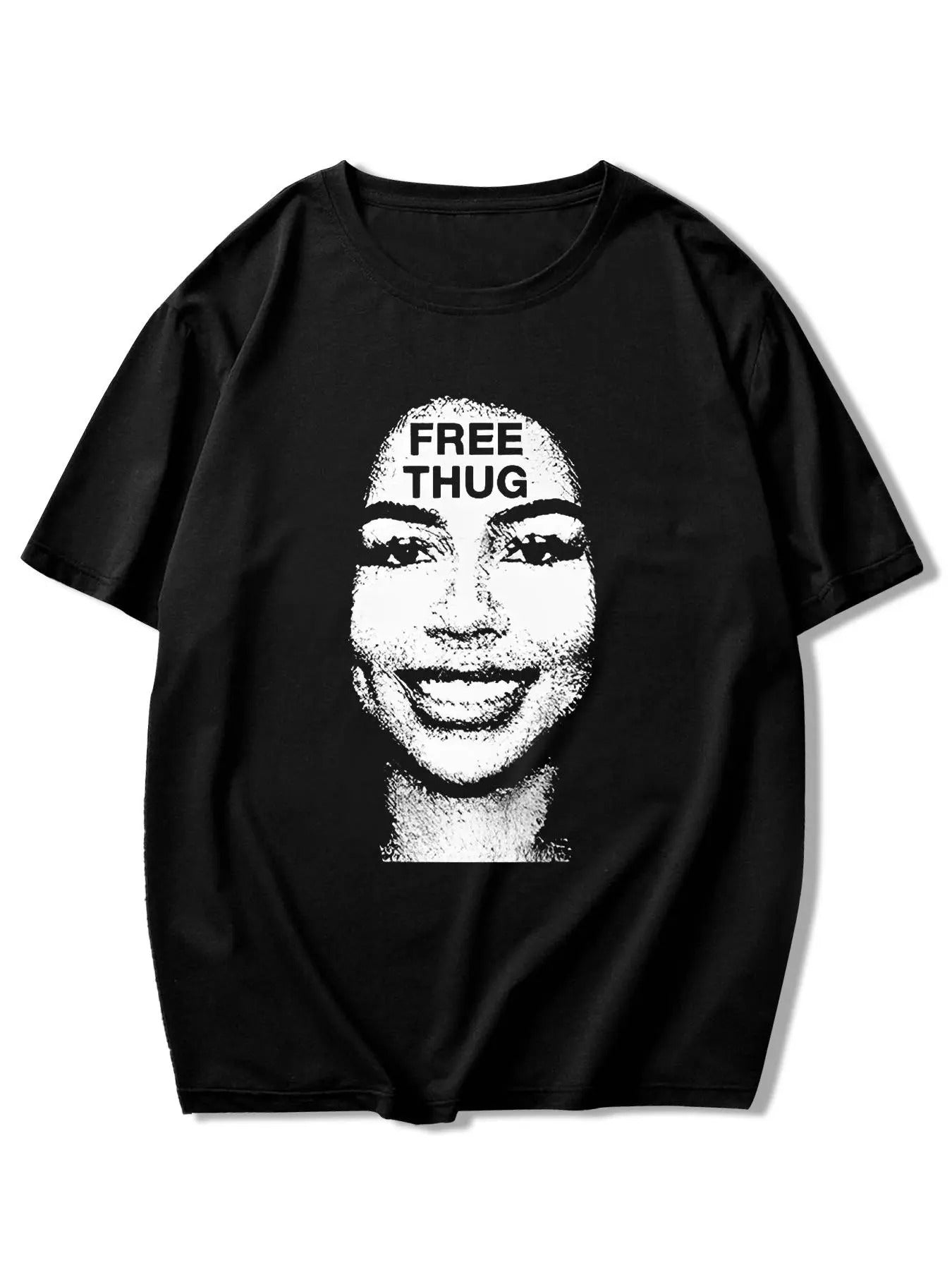 Regular Fit Face Print Casual Comfy Round Neck Short Sleeve Daily Top All Seasons T-Shirts, Hoodie, Sweatshirt