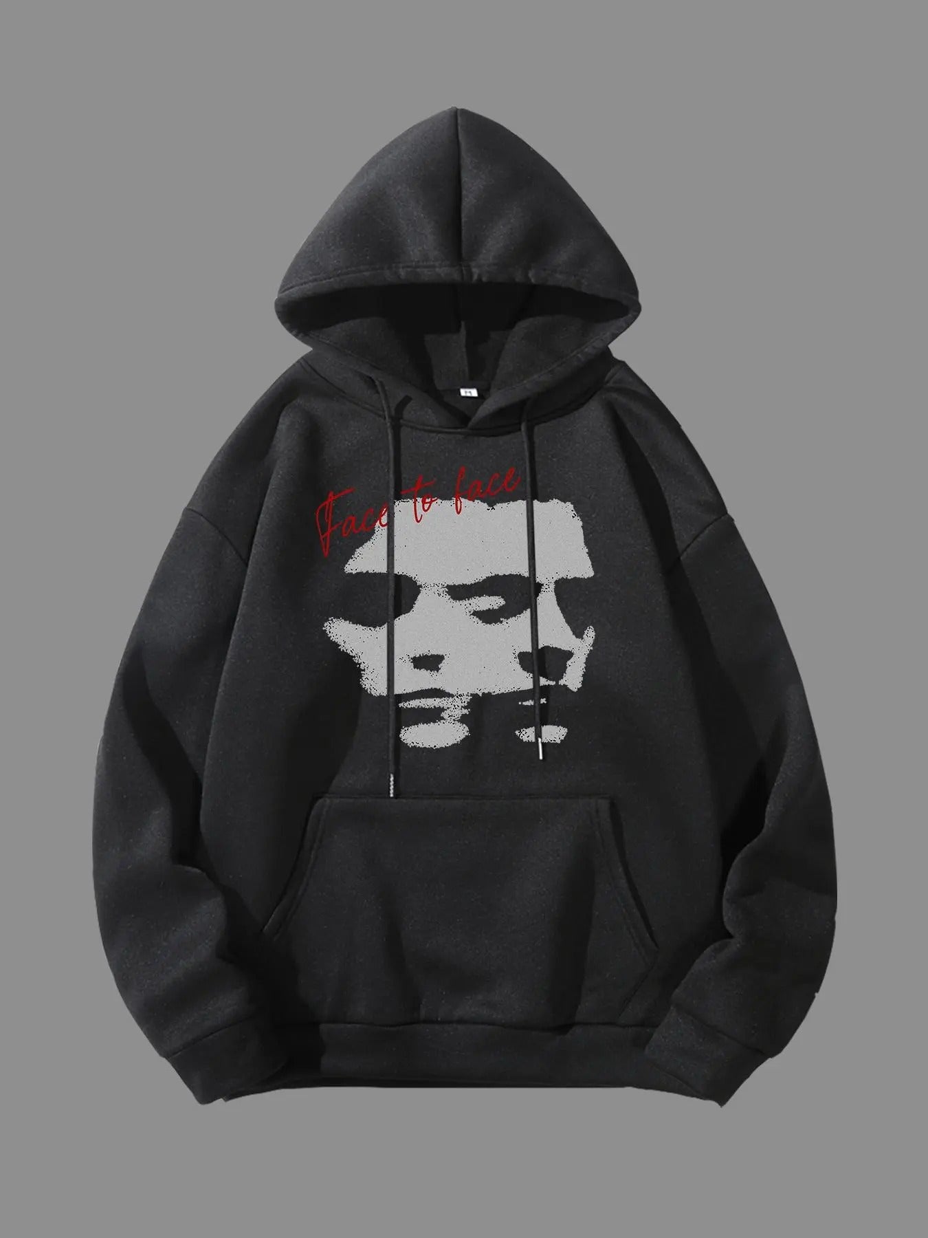 Men's Regular Fit Figure Print Drop Shoulder Hoodie, Fashion Casual Drawstring Pocket Hooded Sweatshirt for Daily Holiday...