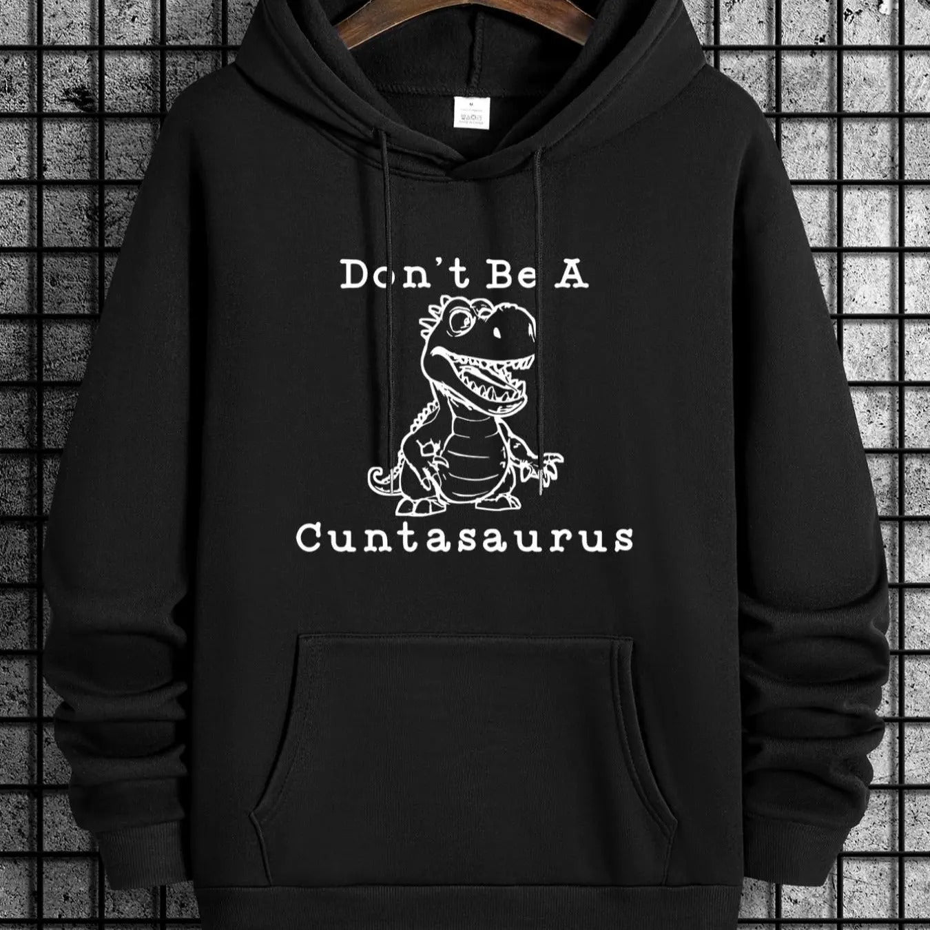 Men's Regular Fit Letter & Dinosaur Print Hoodie, Casual Comfy Graphic Hooded Sweatshirt for Spring & Fall, Fashion Men's...