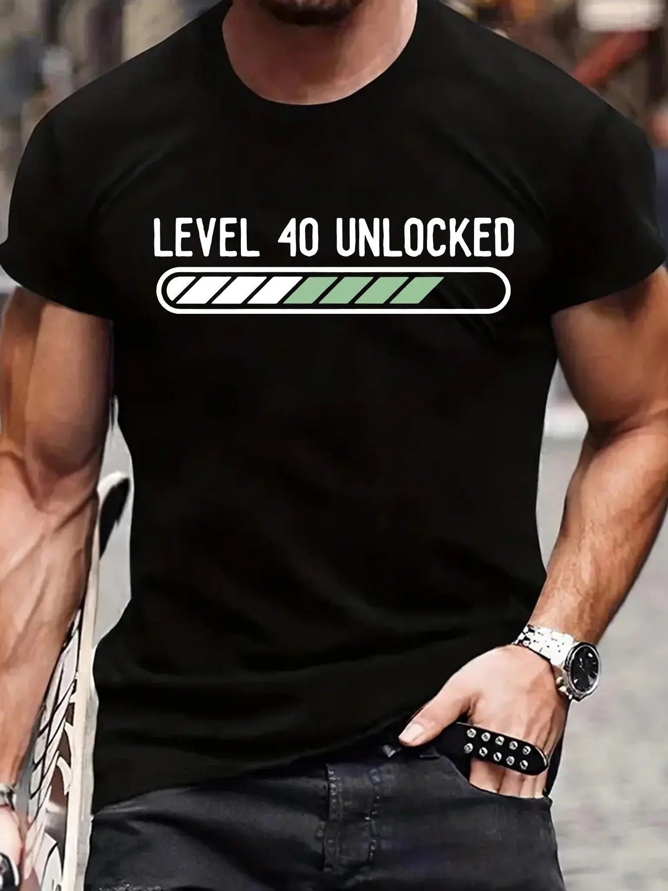 Men's Regular Fit Letter Graphic Round Neck Tee, Casual Short Sleeve T-shirt for Summer, Men's Top for Daily Wear Hoodie,...