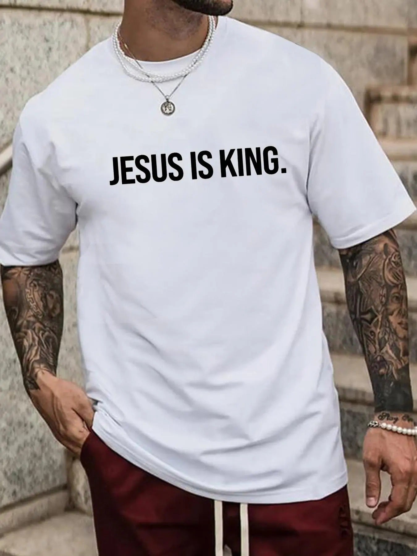 Men's Regular Fit Letter Print Round Neck Tee, Casual Short Sleeve Crew Neck T-shirt for Summer, Fashion Men's Top for...