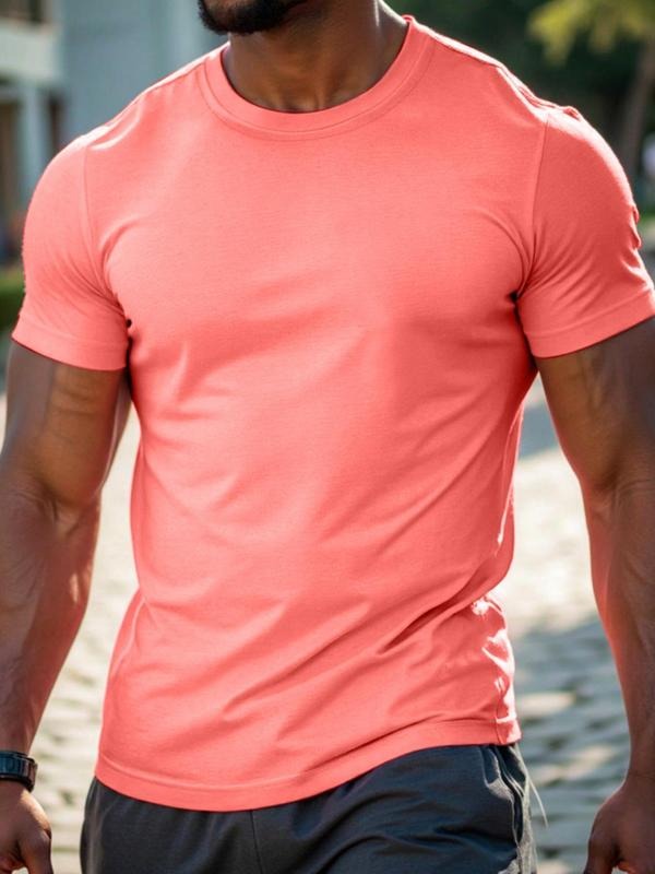 Men's Regular Fit Round Neck Graphic Tee, Casual Short Sleeve Crew Neck T-shirt for Summer, Fashion Men's Top for Daily...