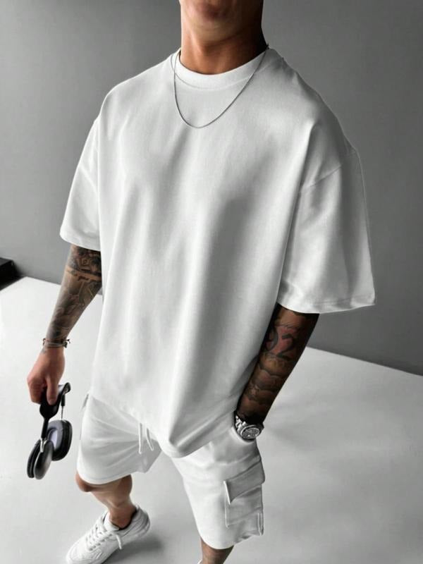 Men's Regular Fit Round Neck Short Sleeve Graphic Tee, Casual Crew Neck T-shirt for Summer, Fashion Men's Top for Daily...