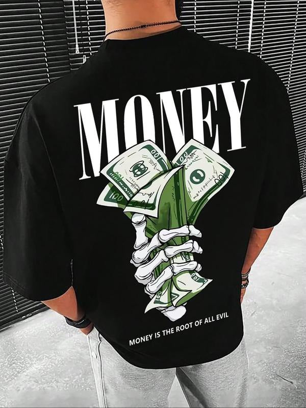 Men's Regular Fit Round Neck Short Sleeve Graphic Tee, Casual Crewneck T-shirt for Summer, Men's Top for Daily Wear...