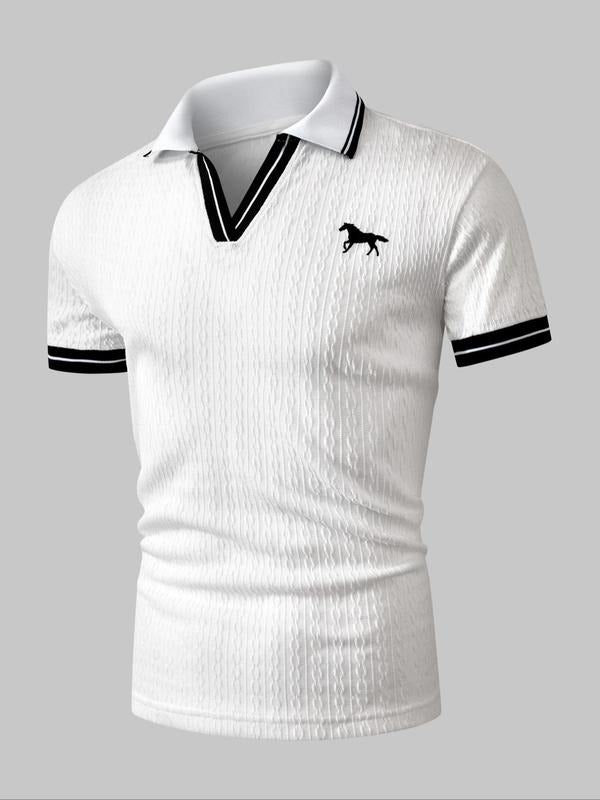 Men's Regular Fit Solid Color Pajama Tee, Casual Comfy Breathable Short Sleeve Polo Shirt for Summer, Men's Sleepwear &...