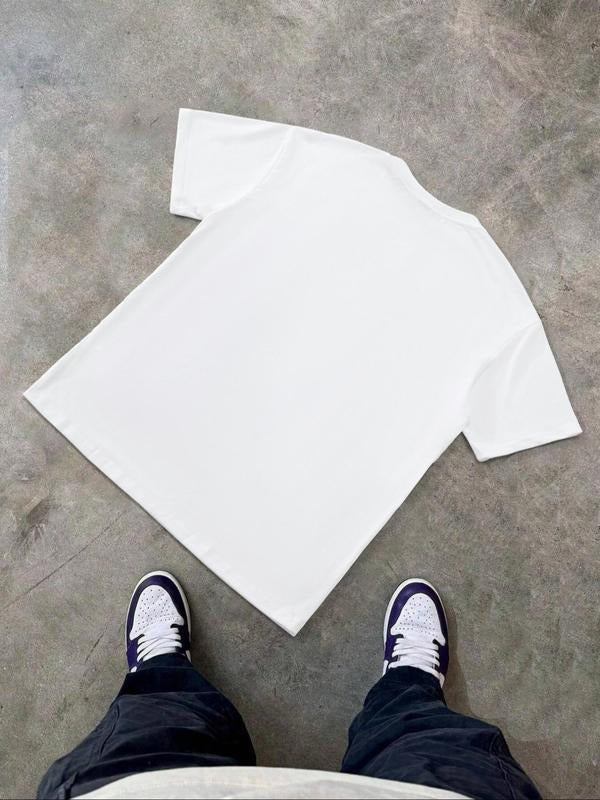 Regular Fit Star & Letter Print Round Neck Casual Short Sleeve Crew Neck Summer Top Daily T-Shirts, Hoodie, Sweatshirt