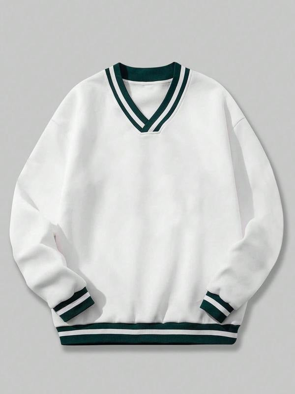 Solid Color Collar Regular Fit Casual Long Sleeve Fall & Winter Clothes Daily T-Shirts, Hoodie, Sweatshirt