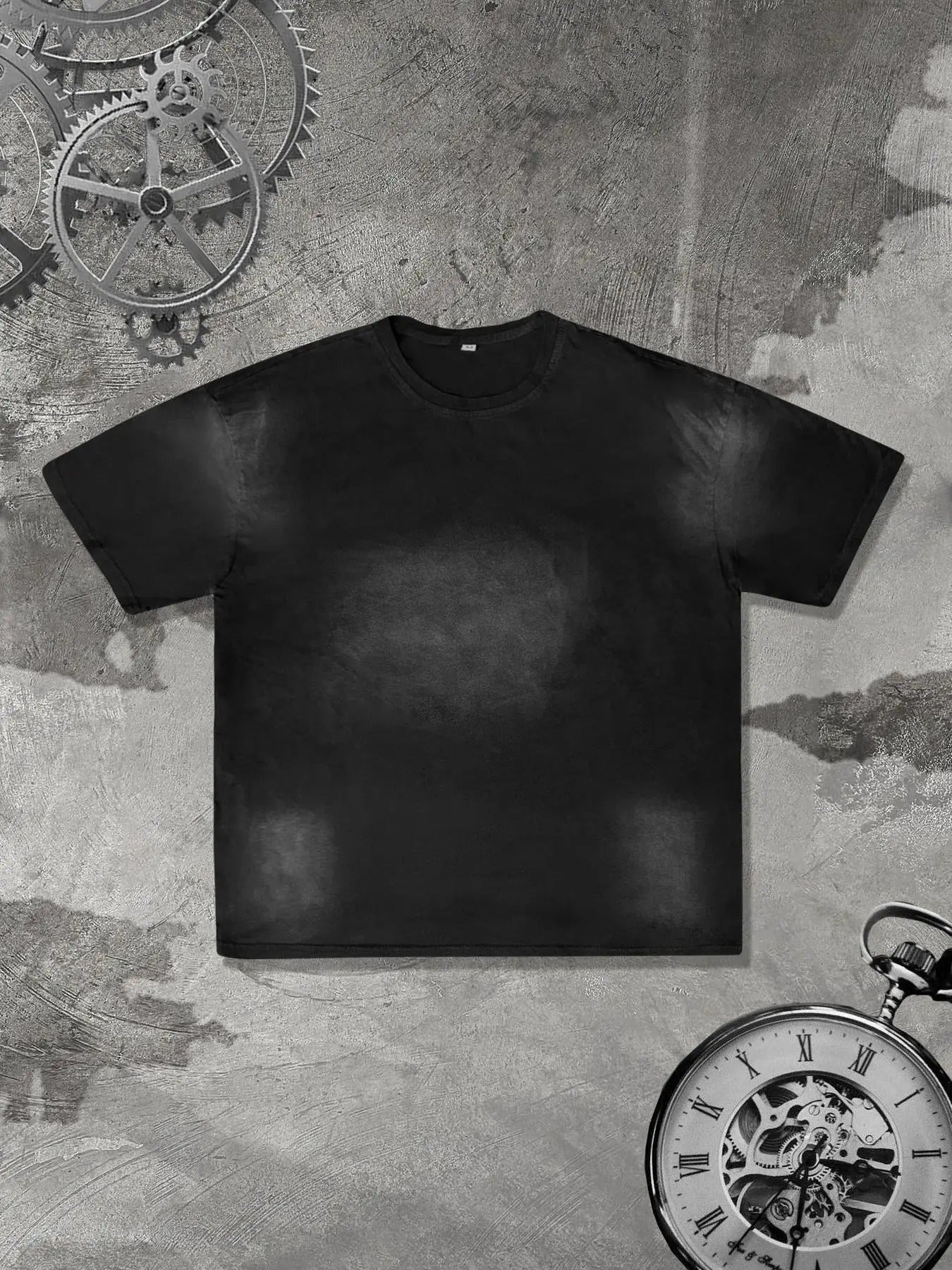 Men's Solid Color Short Sleeve Tee, Street Fashion Regular Fit Round Neck T-shirt for Daily Wear, Casual Comfy Knitting...
