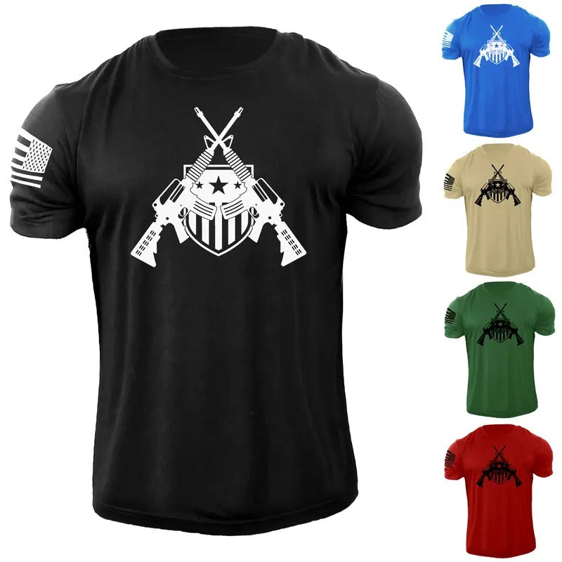 Men's USA Patriotic Military T Shirt 100% Cotton Distressed Tee Menswear Hoodie, Sweatshirt | HypeDripTees.com