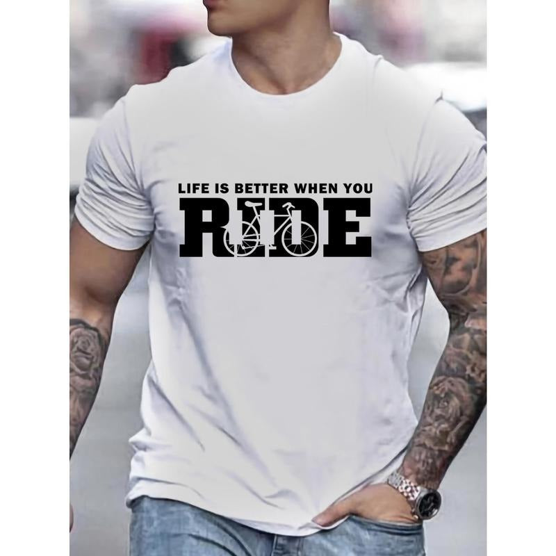 Men's fashion, casual, breathable, comfortable, soft, a must-have for summer, printed pattern, crew neck short sleeve...