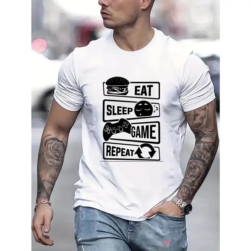 Men's summer spring fashion print t-shirts, casual short sleeve fashion style t-shirts, sports new fashion casual...