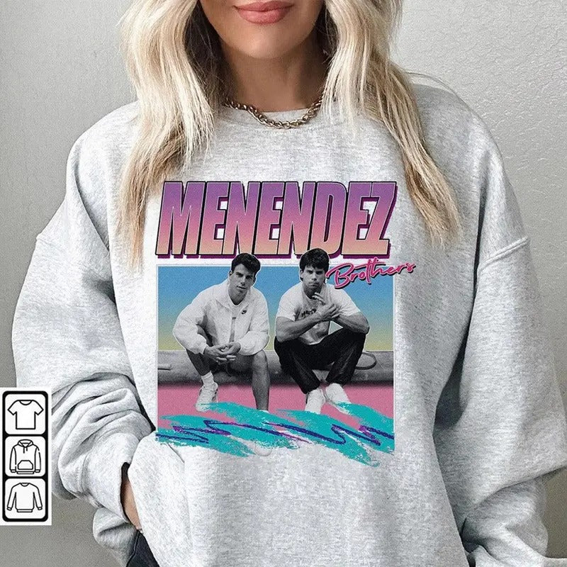 Menendez Brothers Shirt Erik Lyle Menendez 80s Erik & Lyle True Crime Fan Retro Monster Shirt Menswear Streetwear Man Casual T-Shirts, Hoodie, Sweatshirt