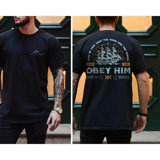 Mens Christian Shirt Christianity Gift for Him Bible Verse Shirt Christian Clothing TShirt Religious Faithful Gifts for Dad Religious Shirt