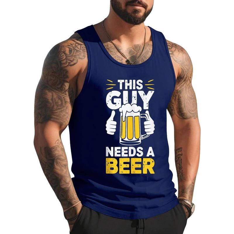 Mens This Guy Needs A Beer Shirt Men Funny Drinking Unisex Tank Top, Cotton, Size S-3XL Hoodie, Sweatshirt | HypeDripTees.com