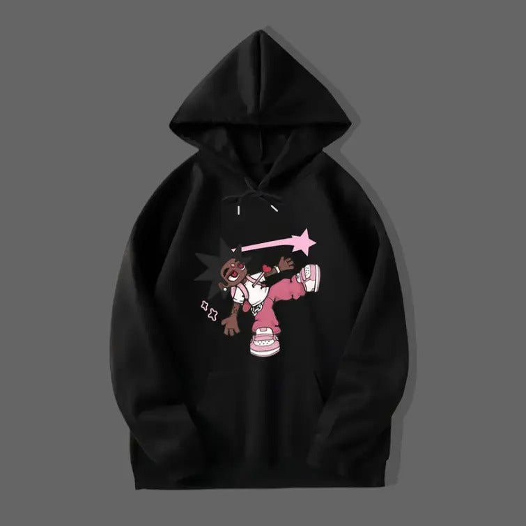 Mens Ultra-Cool Hip Hop Hoodie with Vibrant Character Graphic T-Shirt, Sweatshirt, Hoodie Gift For Women Top Womenswear...