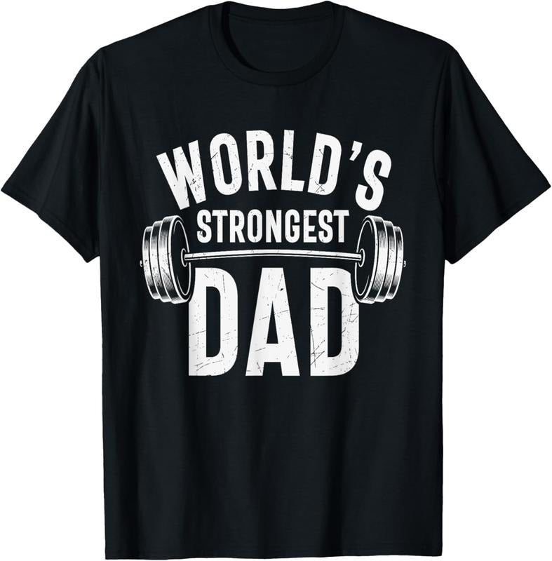 Mens World's Strongest Dad Workout Training Gym Dad Father's Day T-Shirt Hoodie, Sweatshirt | HypeDripTees.com
