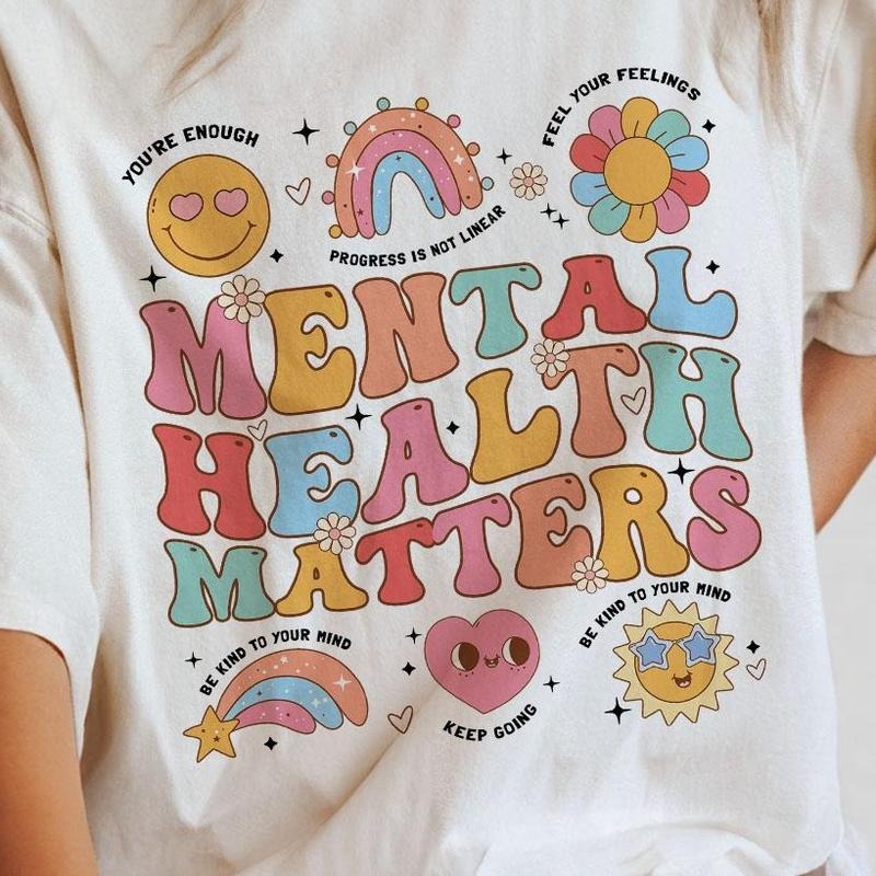 Mental Health Matters Comfort Color Shirt, School Psychologist Shirt, Teacher Shirt, Shirt For Teacher, Women Tops, Gifts...