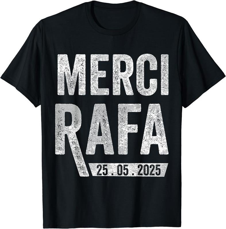 Merci Rafa Retro T-Shirt | Unisex Cotton Tee Gift, Crewneck, Short Sleeve Hoodie, Sweatshirt | HypeDripTees.com