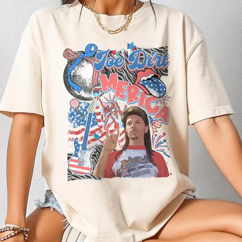 Merica Joe Dirt 4th Of July Shirt, Western Collage Joe Dirt Shirt, Joe Dirt 4th Of July Tshirt, Independence Day, Joe...