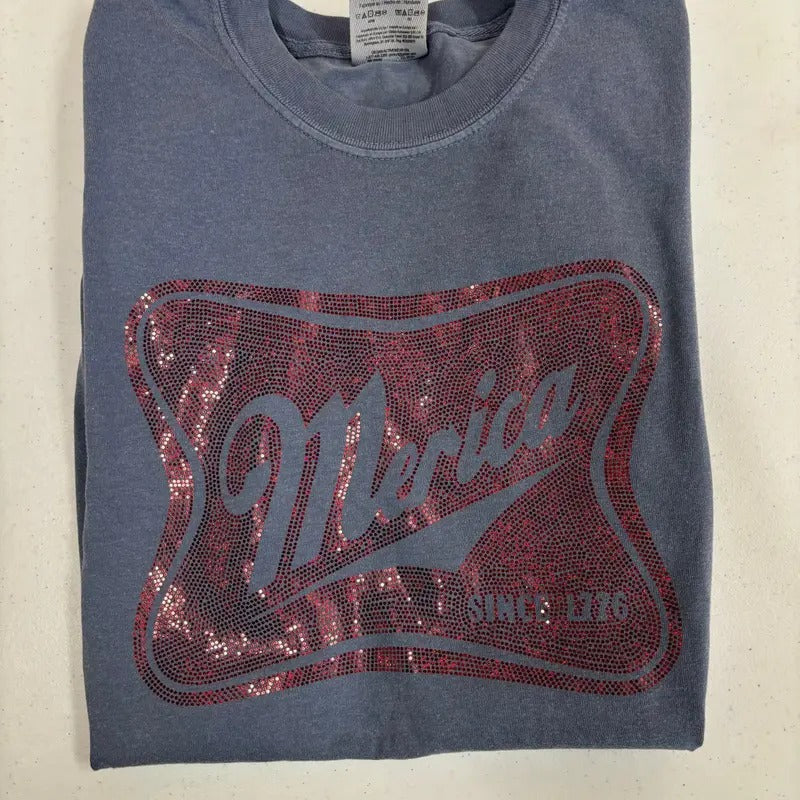 'Merica Spangled Comfort Colors T-Shirt Hoodie, Sweatshirt | HypeDripTees.com