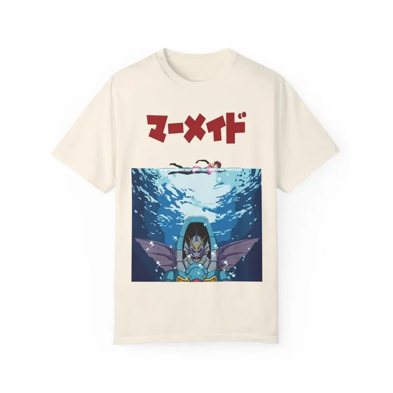 Mermaid Gundam Shirt G Gundam Neo Denmark Jaws Inspired Hoodie, Sweatshirt | HypeDripTees.com