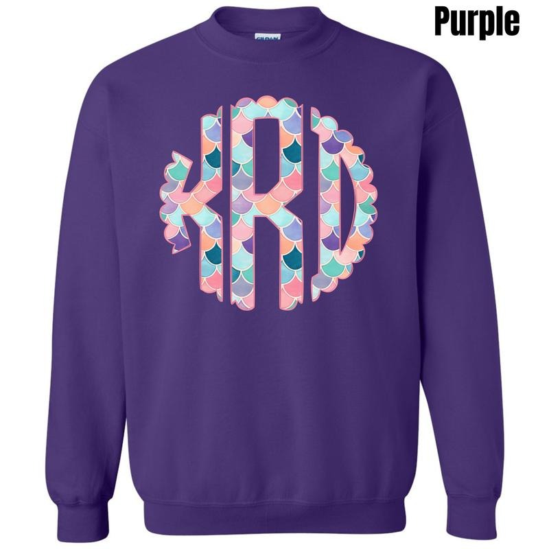 Mermaid Monogram Sweatshirt 'NLB' T-Shirts, Hoodie | HypeDripTees.com