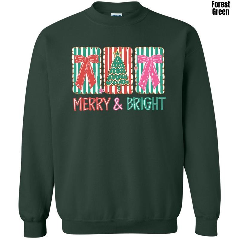 Merry & Bright Trio Sweatshirt 'NLB' T-Shirts, Hoodie | HypeDripTees.com
