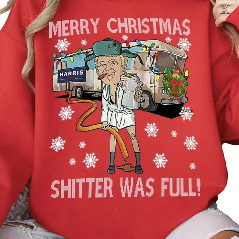 Merry Christmas For Trump Shirt, Trump Won Get Over It Shirt Sweatshirt Hoodie For Women Men | HypeDripTees.com