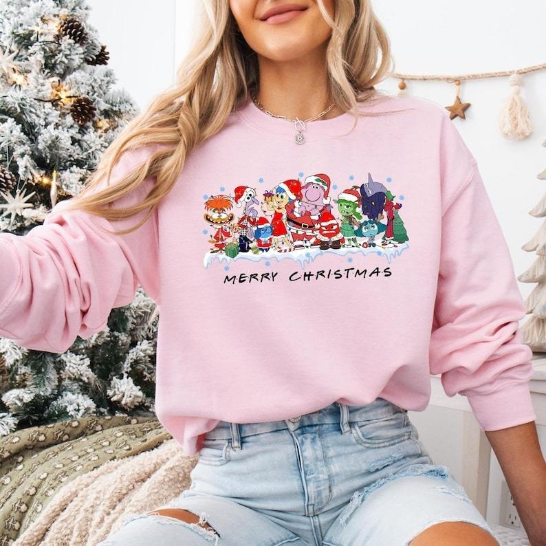 Merry Christmas Inside Out Sweatshirt, Inside Out Character Xmas T-shirt, Anger Christmas Tee, Anxiety Christmas Shirt,...