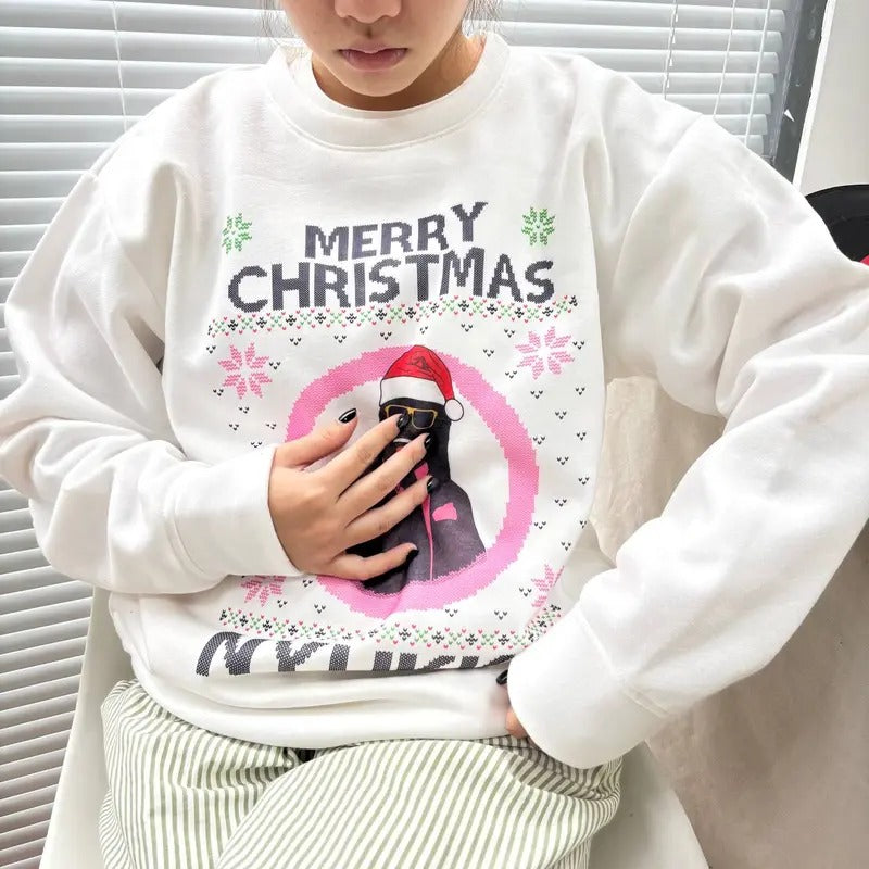 Merry Christmas Nyukka Shirt, Funny Nyukka Sweatshirt, Nucca Meme Tee, Ugly Christmas Shirt Hoodie | HypeDripTees.com